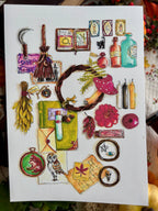 Illustration bureau de sorcière d’automne