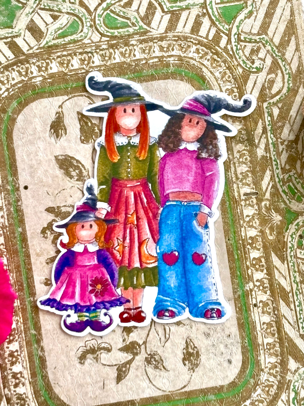Autocollant sorcières de mère en filles