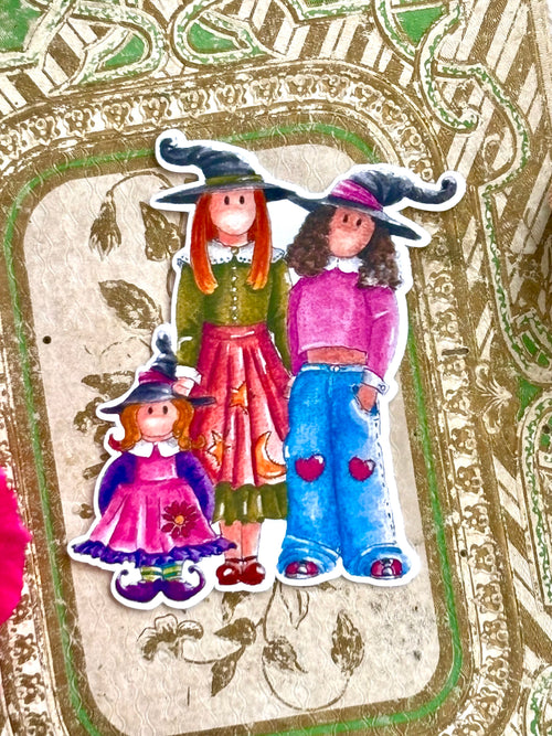 Autocollant sorcières de mère en filles