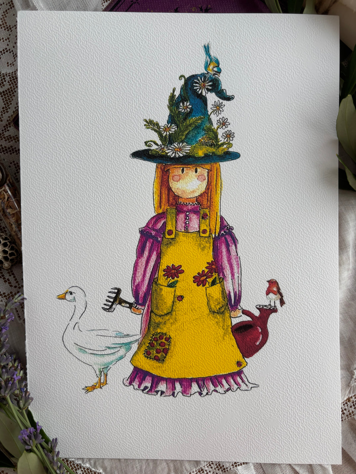 Illustration la sorciére jardinière