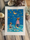 Illustration La pêche aux étoiles