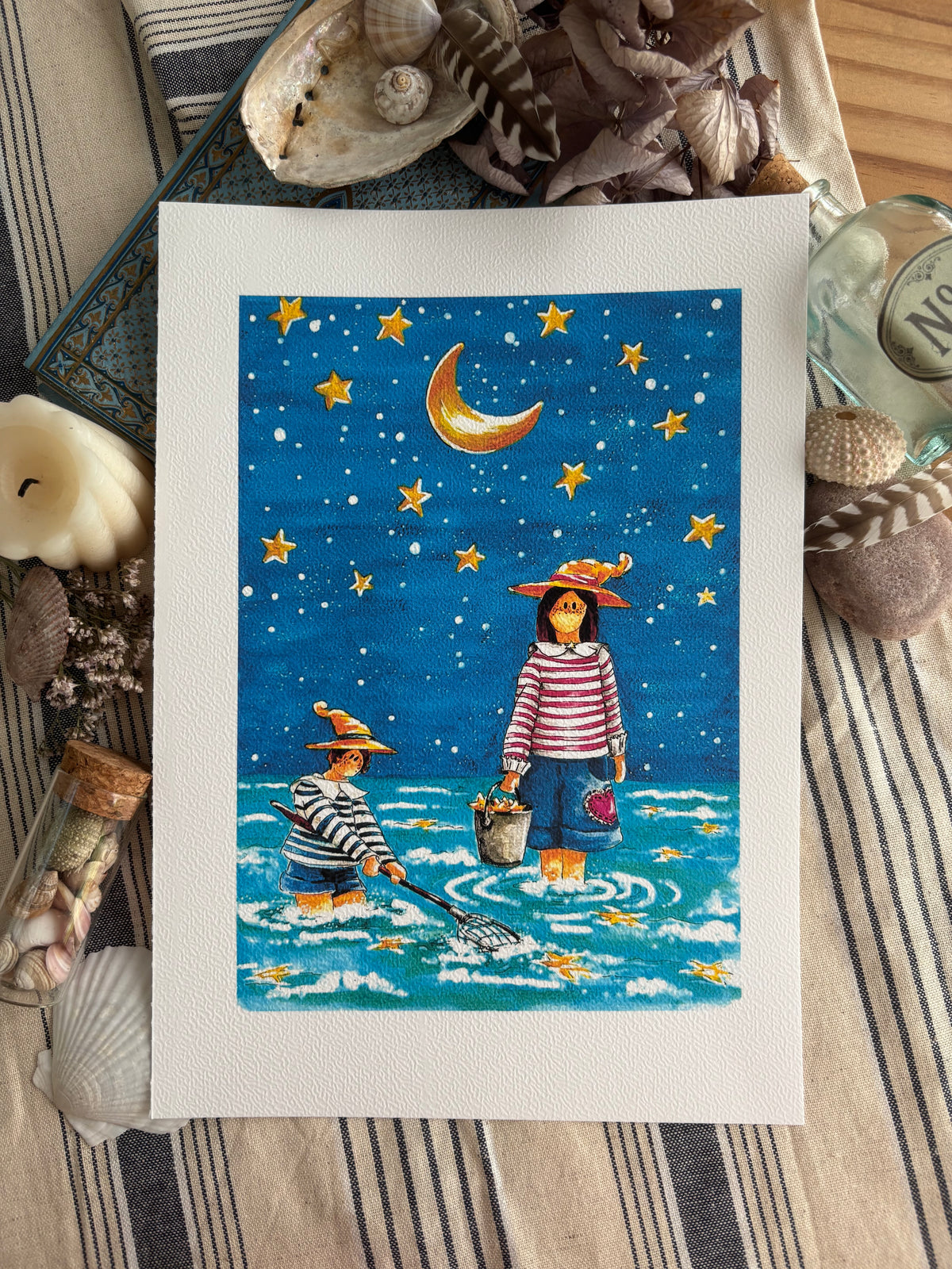 Illustration La pêche aux étoiles