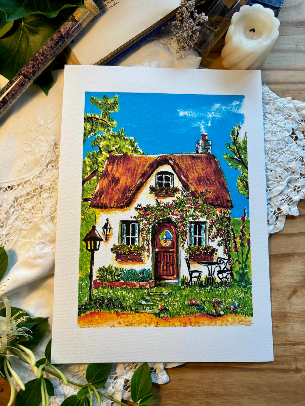 Illustration le cottage de printemps