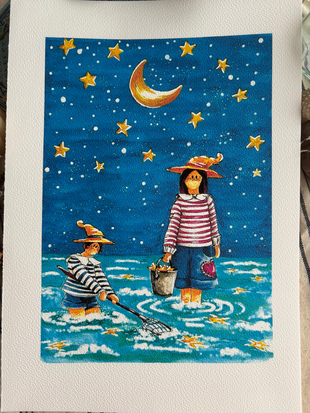 Illustration La pêche aux étoiles