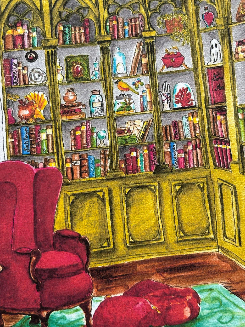 Illustration la bibliothèque