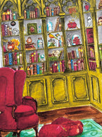 Illustration la bibliothèque