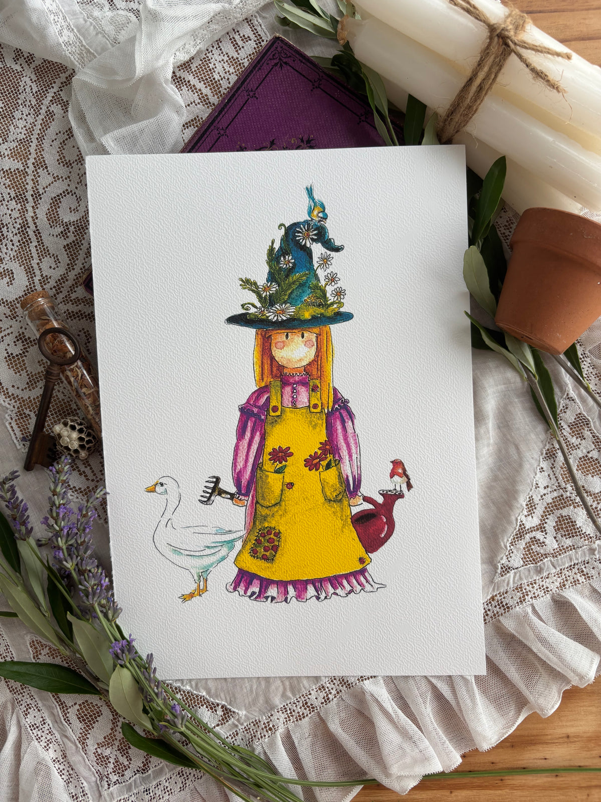 Illustration la sorciére jardinière