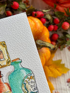 Illustration bureau de sorcière d’automne