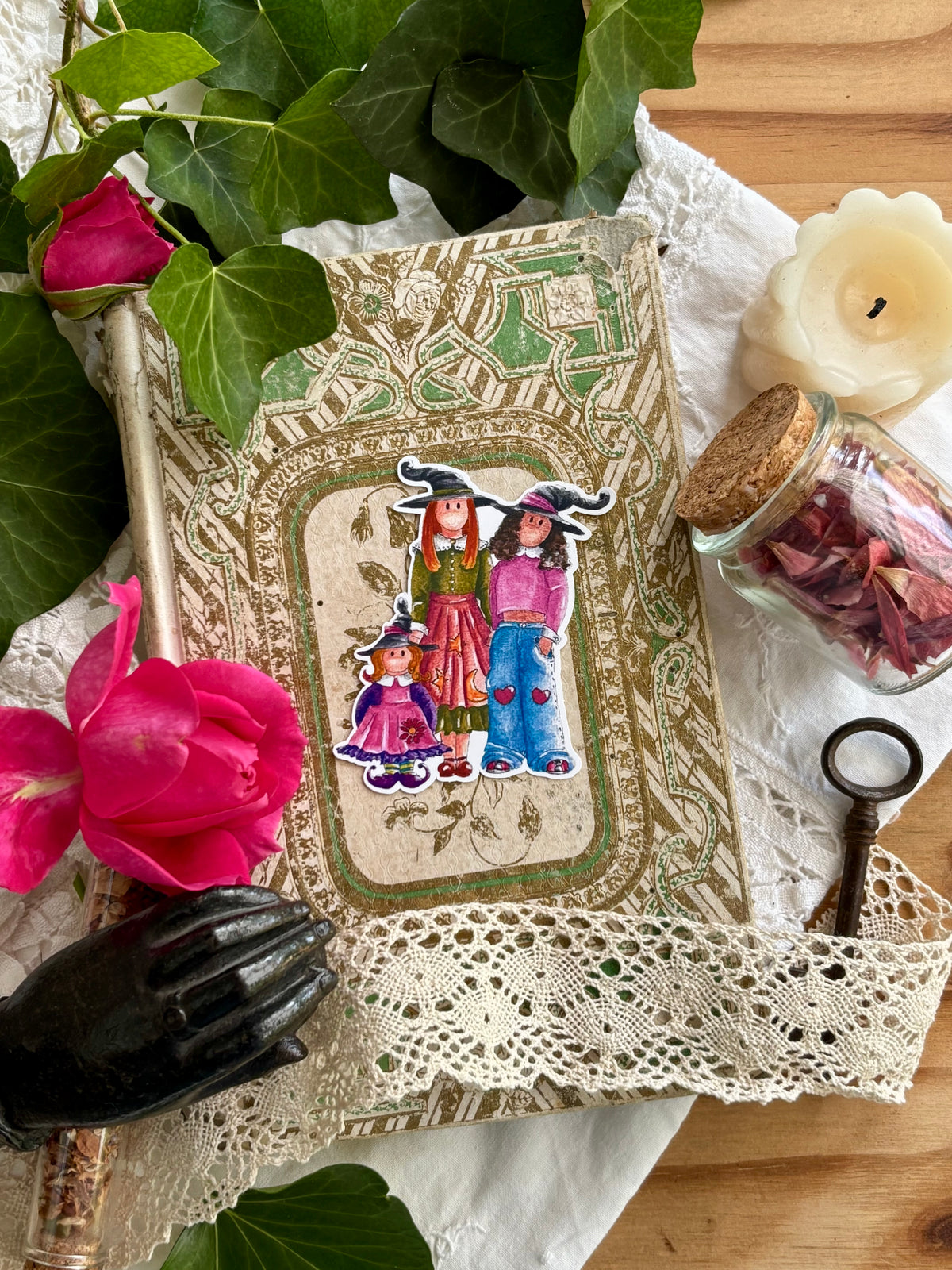 Autocollant sorcières de mère en filles