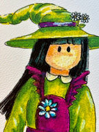 Illustration la sorcière au panier de fraises