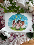 Illustrations Danse des feux de la Saint-Jean .