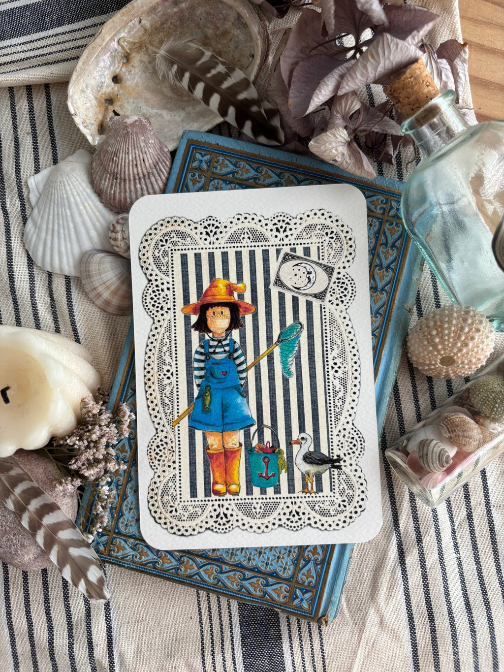 Illustration La sorcière à la plage