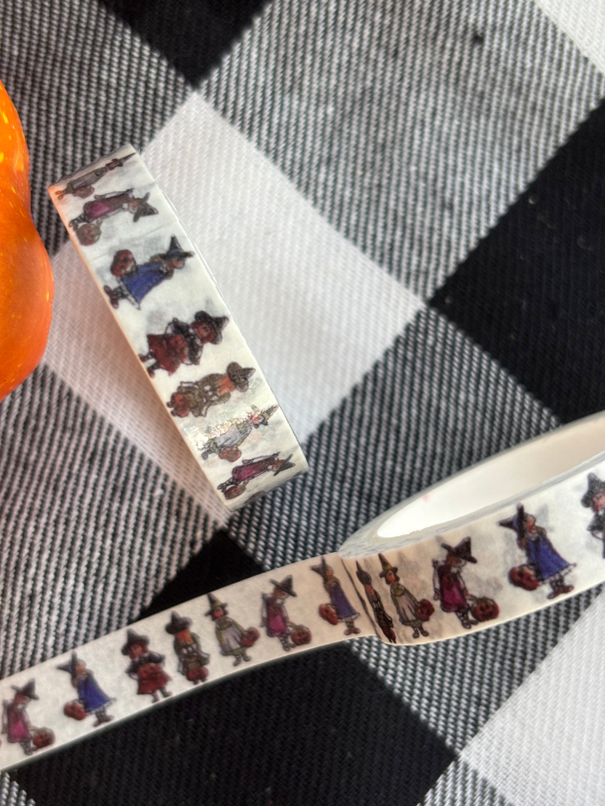 Washi tape Petite sorcière aux citrouilles
