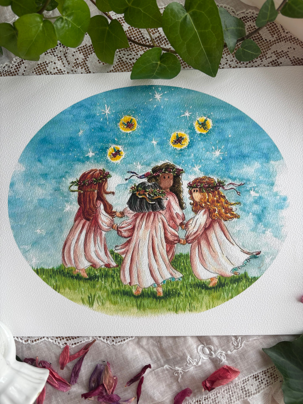 Illustrations Danse des feux de la Saint-Jean .