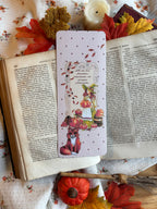 Marque-page illustré plastifié — feuilles d’automne 📚✨