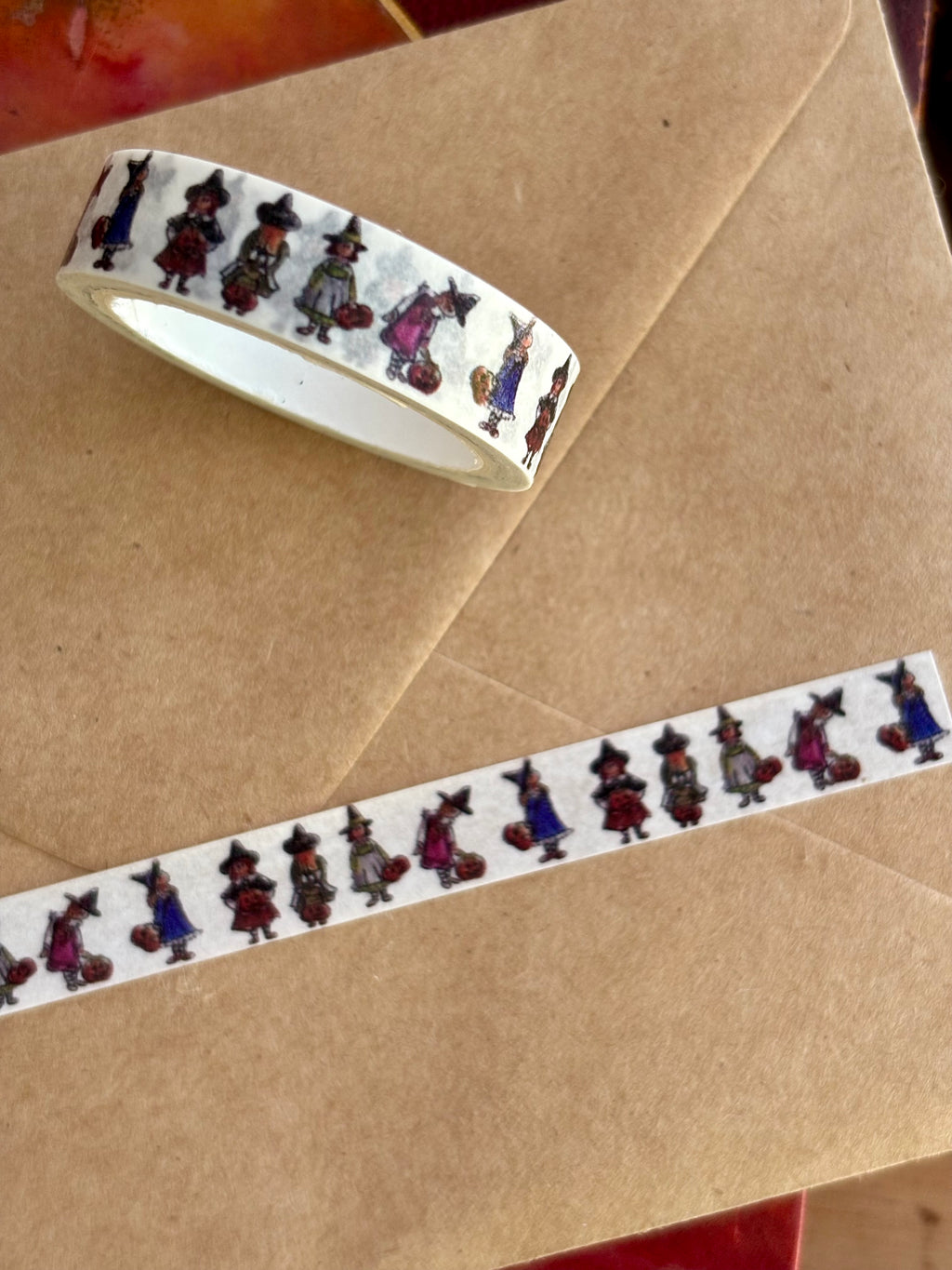 Washi tape Petite sorcière aux citrouilles