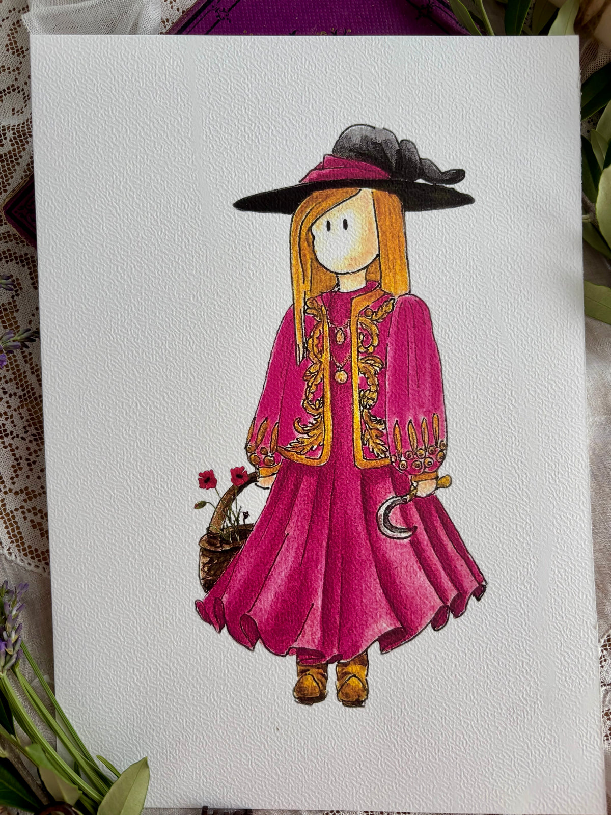 Illustrations la sorcière bohème aux coquelicots