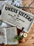 Enseigne en bois peint à la main - Owens Sisters Apothecary