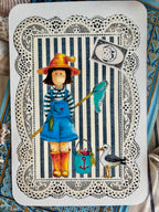 Illustration La sorcière à la plage
