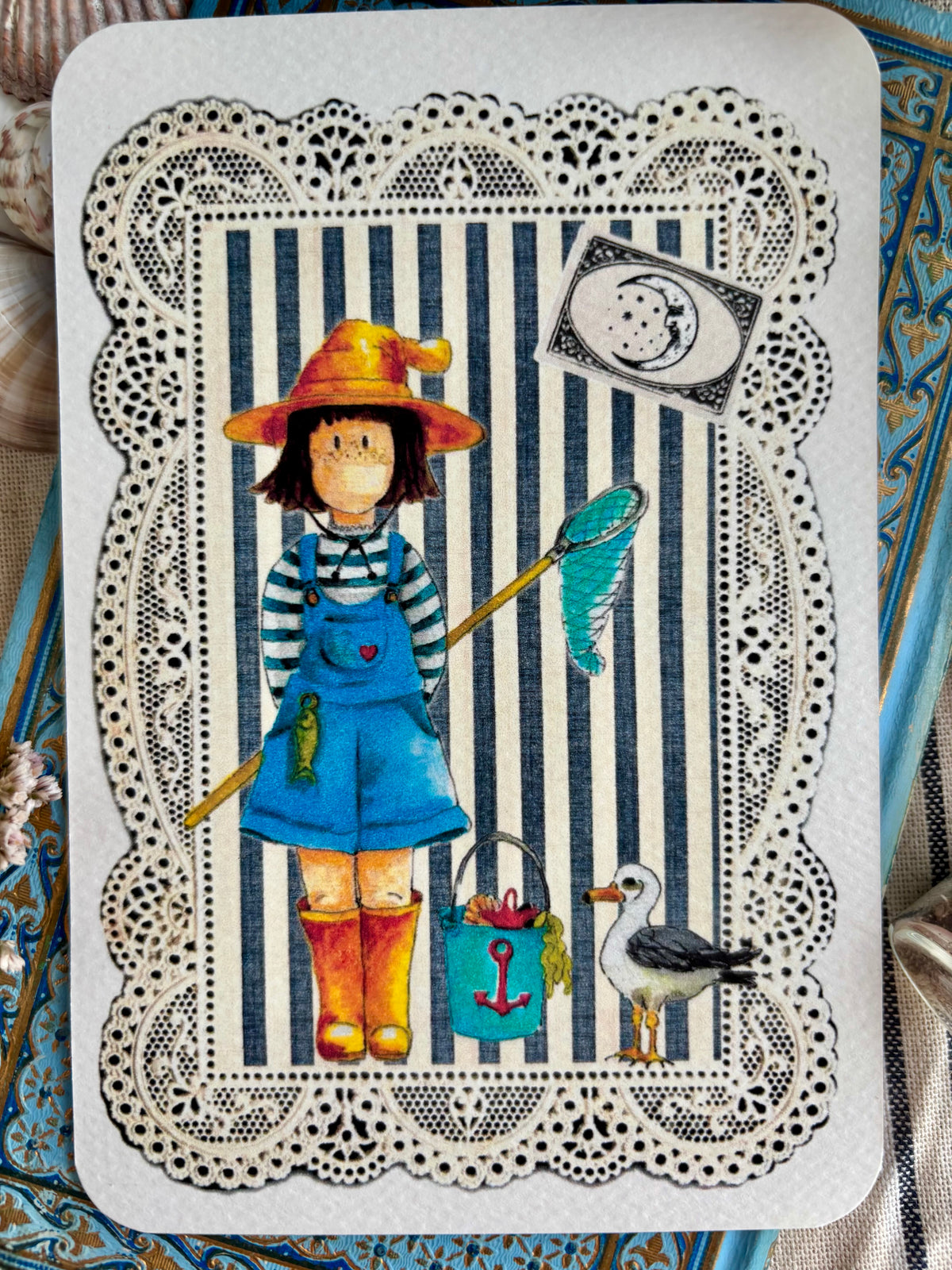 Illustration La sorcière à la plage