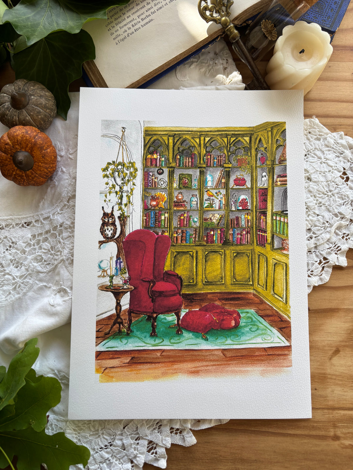 Illustration la bibliothèque