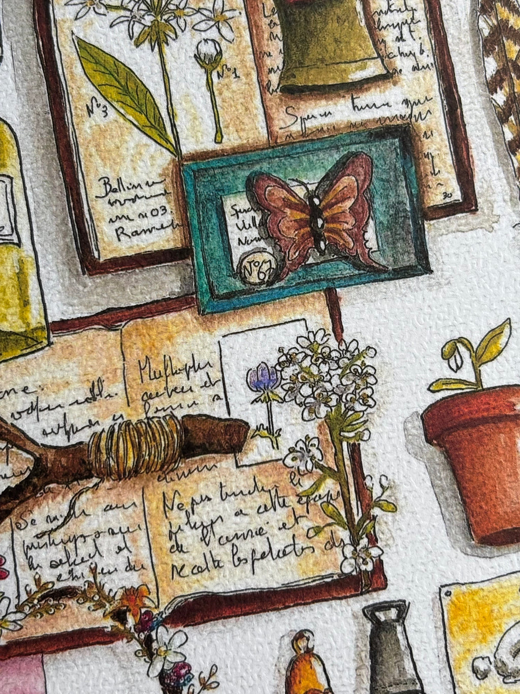 Illustration le bureau de la sorcière de printemps