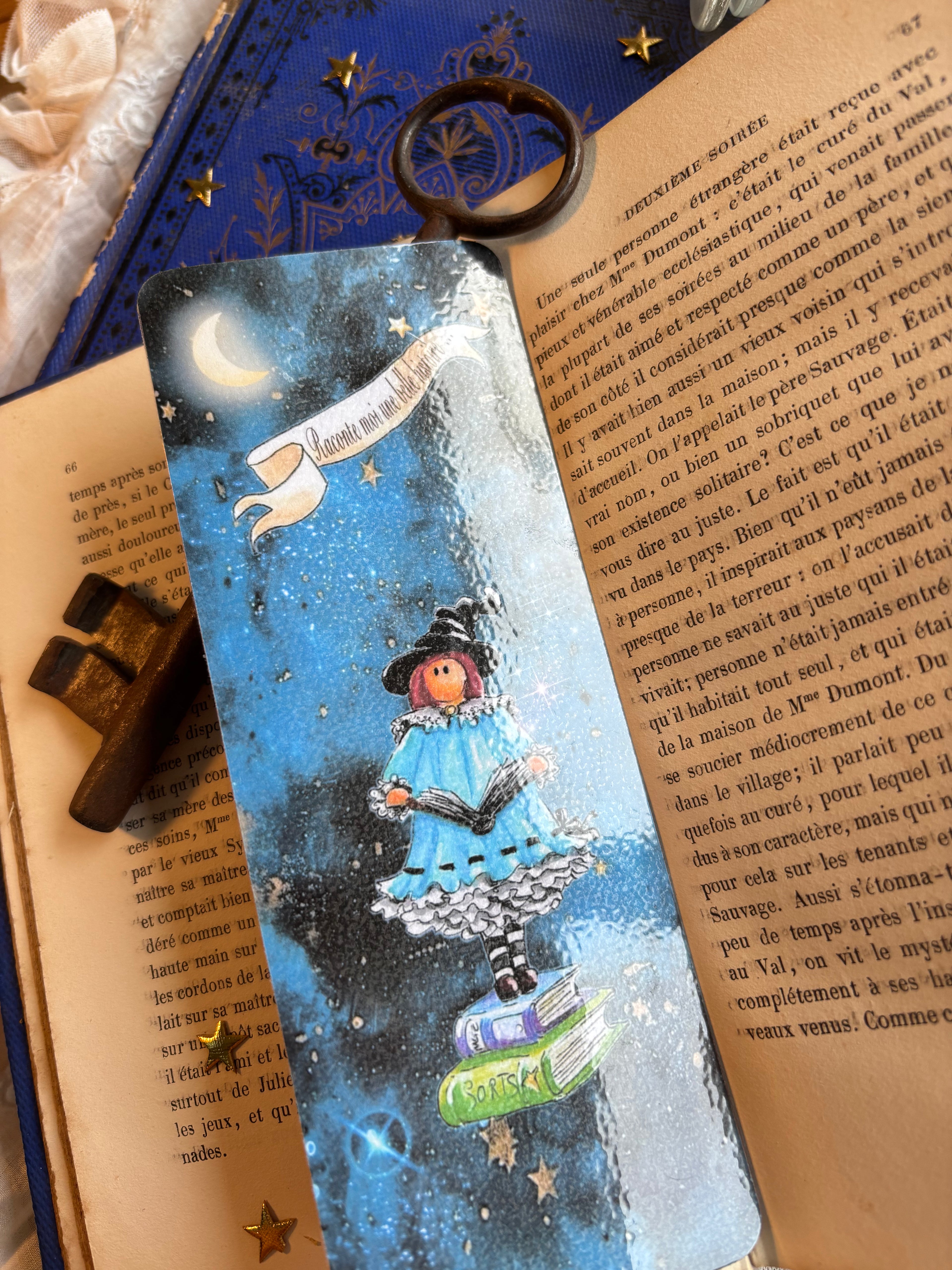 Marque-page illustré plastifié — Raconte moi une belle histoire 📚✨