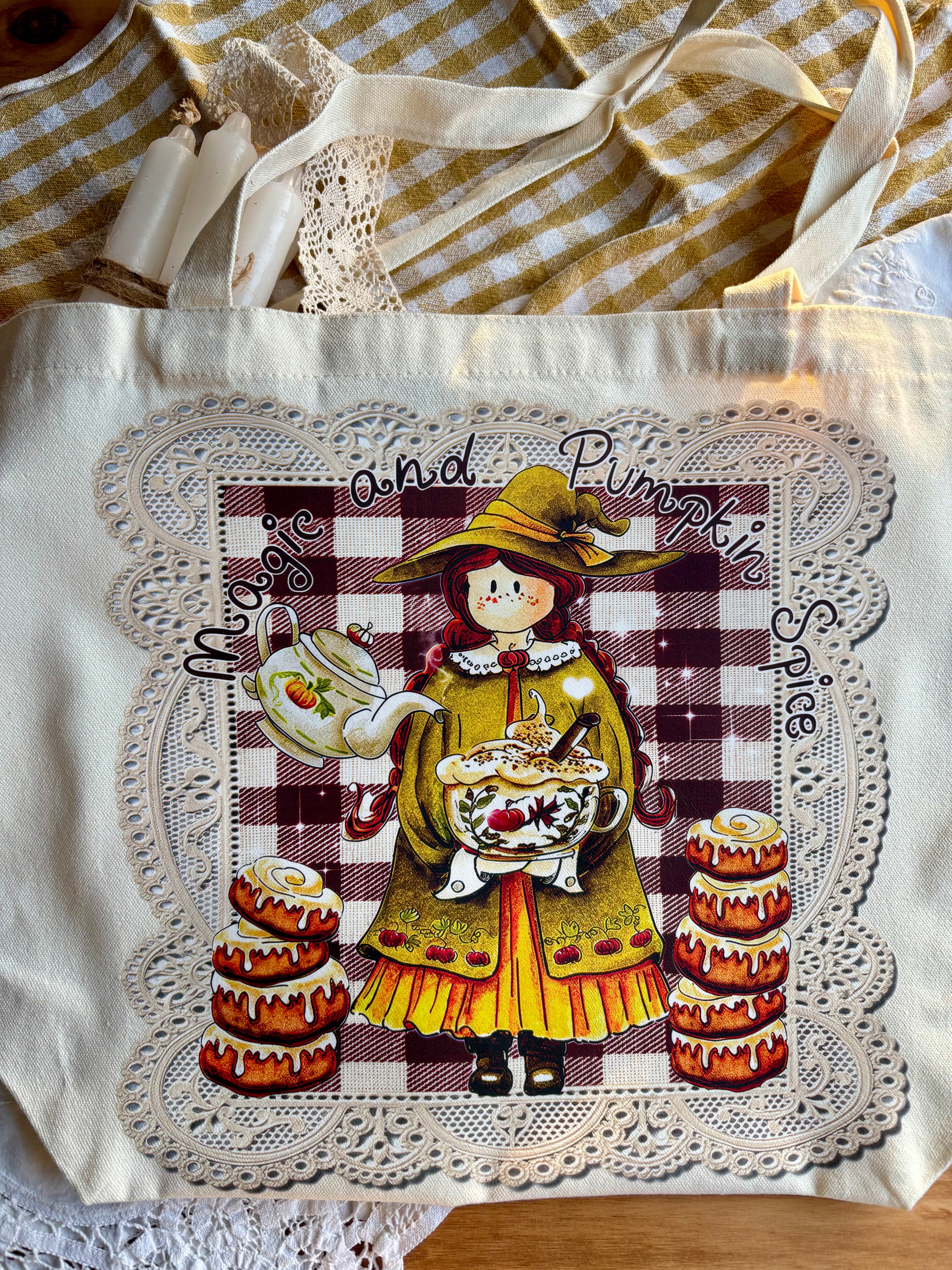 Cabas en coton-magic and pumpkin spice