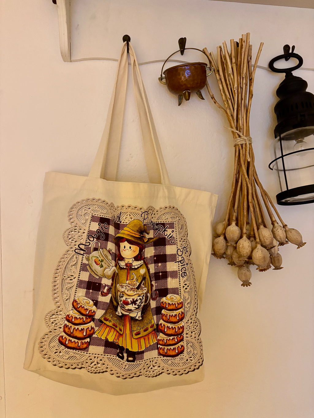 Cabas en coton-magic and pumpkin spice